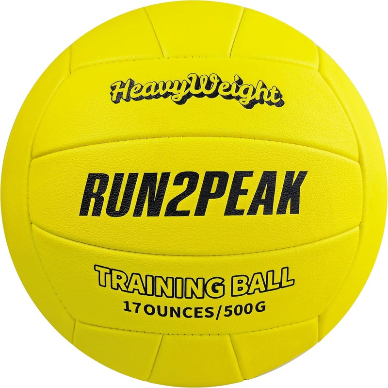 RUN2PEAK Heavy Weight Volleyball Ball Official Size 5 Setter Training Volleyballs PU Practice Volley Balls for Indoor Rebounder Equipment Setters Weighted Volleyball Setting Trainer - Image 1
